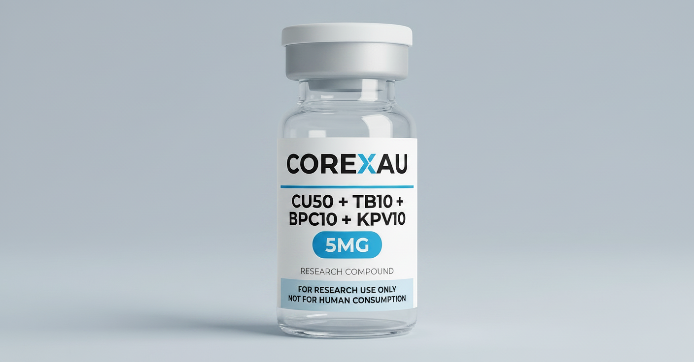 CU50 + TB10 + BPC10 + KPV10 vial — front view