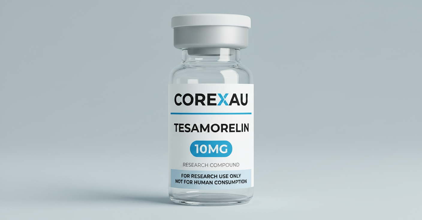 Tesamorelin 10mg vial — front view
