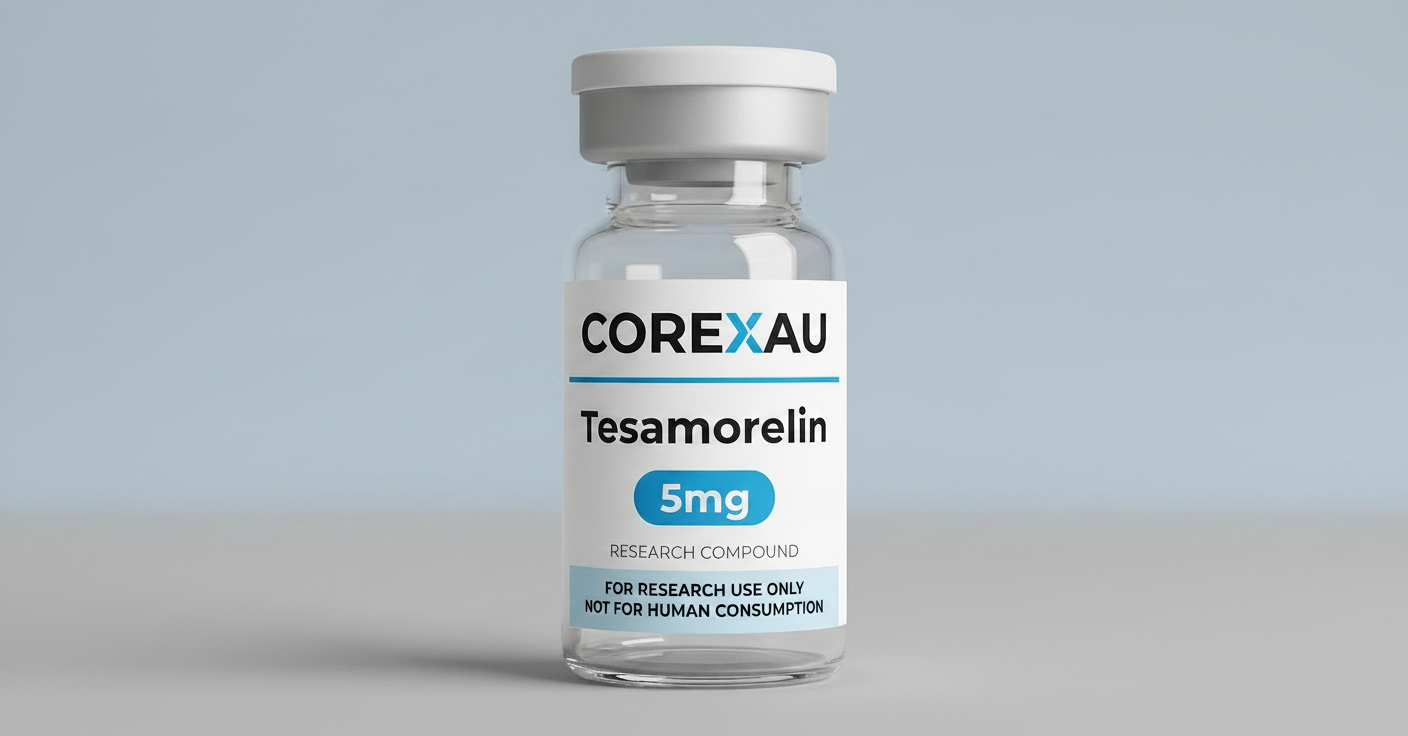 Tesamorelin 5mg vial — front view