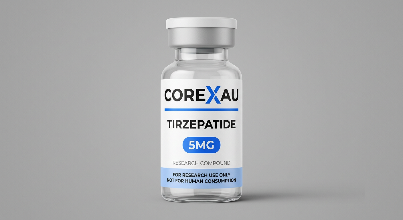 Tirzepatide 5mg vial — front view