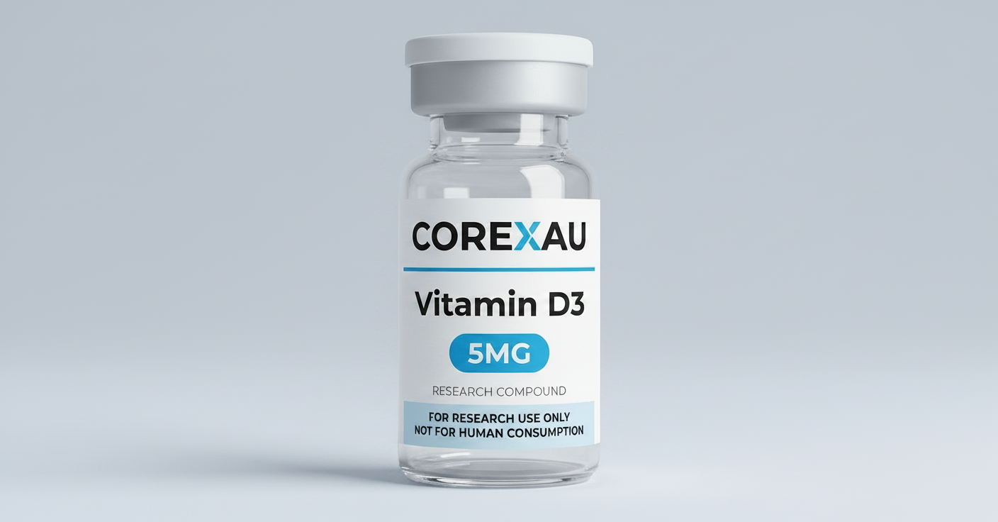 Vitamin D3 vial — front view